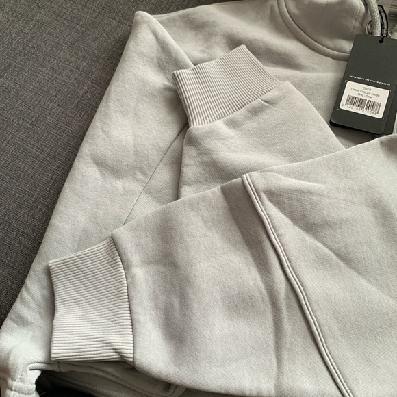 NWT Oner Active CLASSIC CROP ZIP HOODIE Grey S - Picture 8 of 9